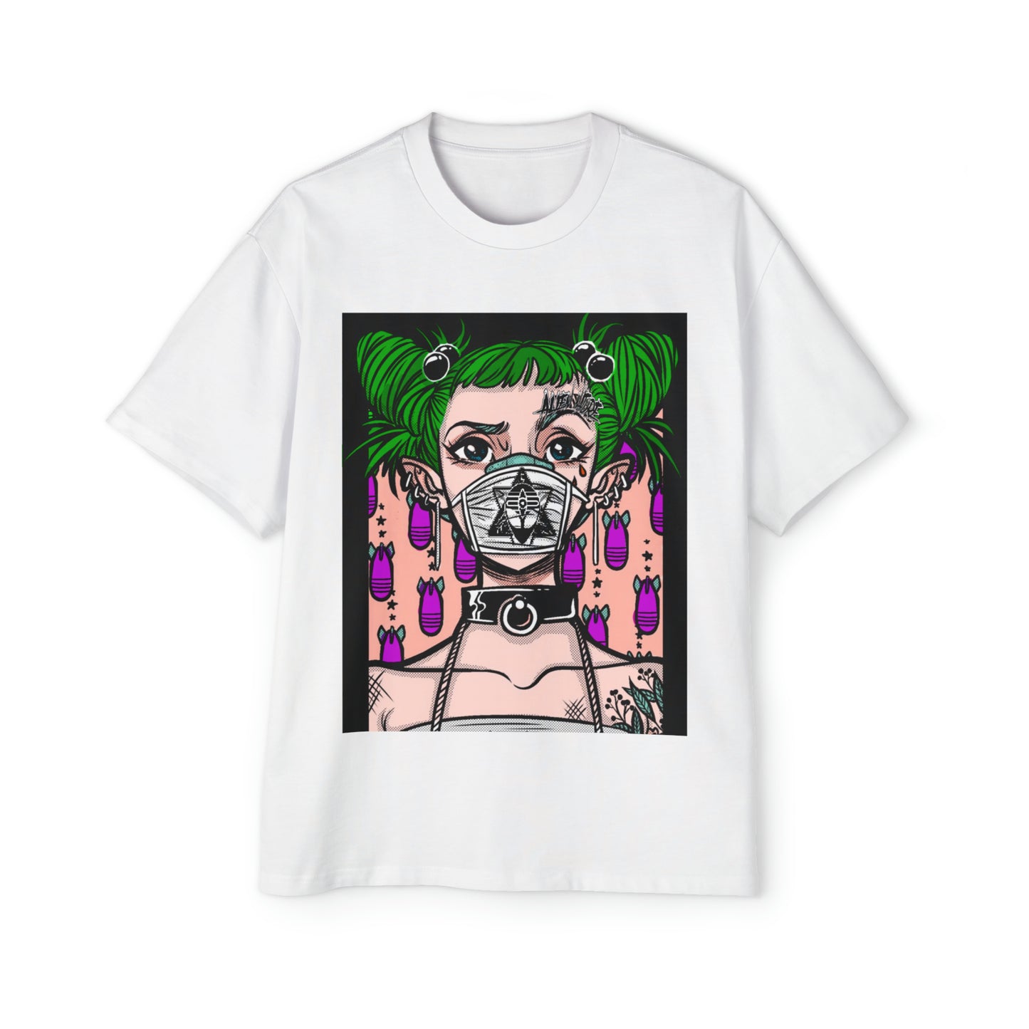 Graphic green mean  Tee